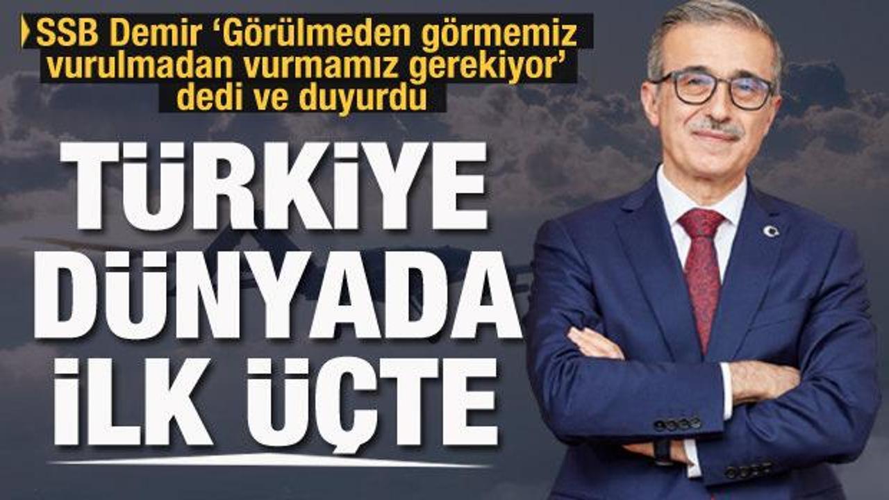 Savunma Sanayii Başkanı Demir: Türkiye dünyada ilk 3'te
