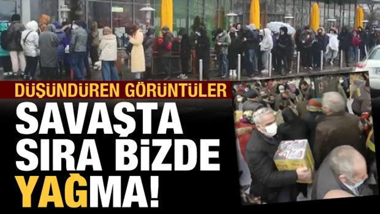 Düşündüren görüntüler: Savaşta sıra, bizde yağma!