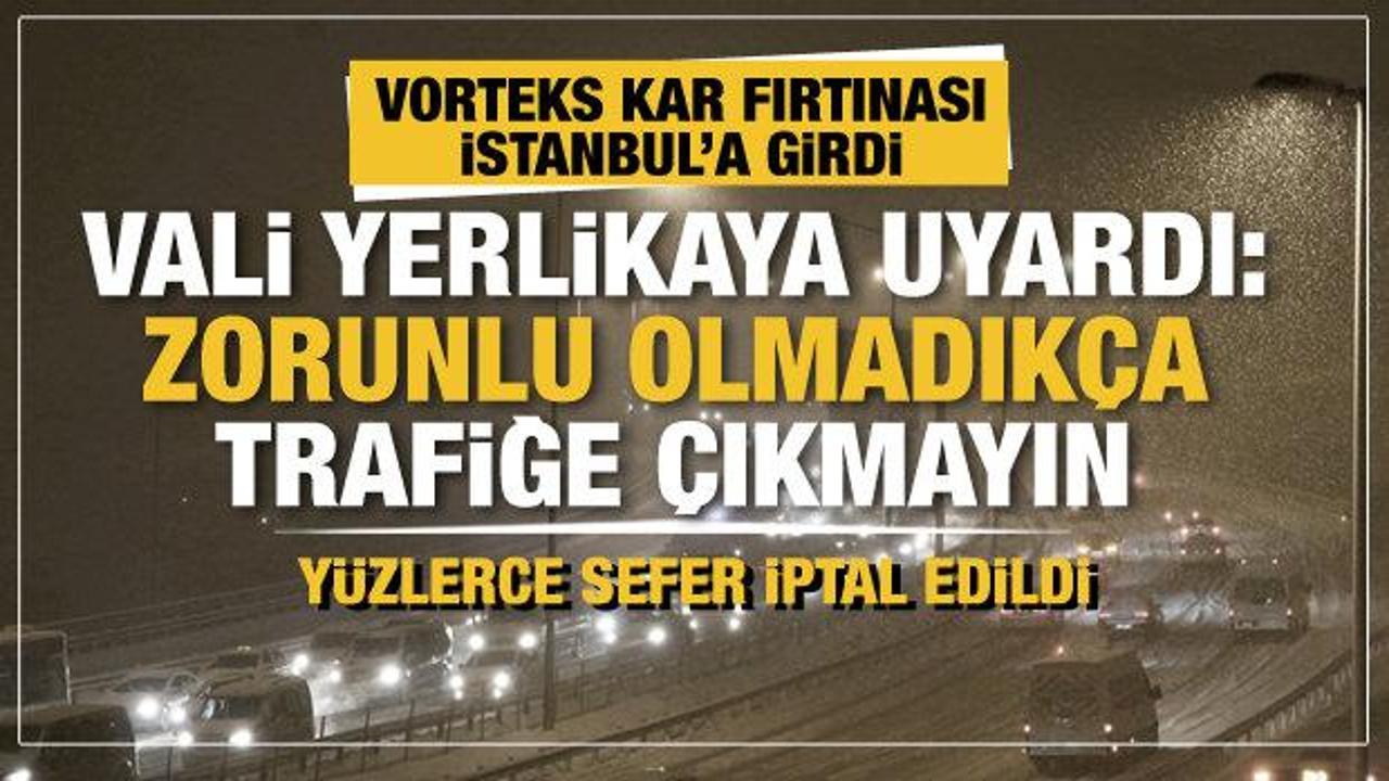 Son dakika: Beklenen kar İstanbul'a girdi! Seferler iptal! Kaza haberleri geliyor