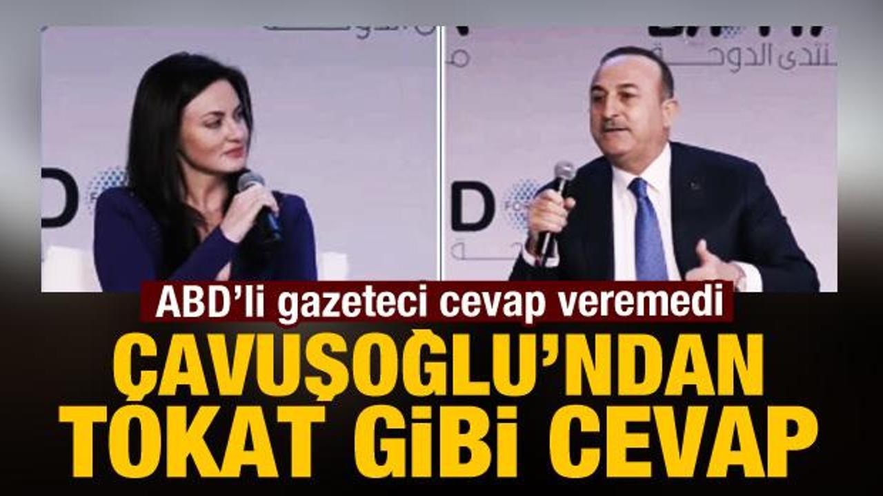 &Ccedil;avuşoğlu'ndan ABD'li gazeteciye tokat gibi cevap: Eleştirmekten zevk alıyorsunuz