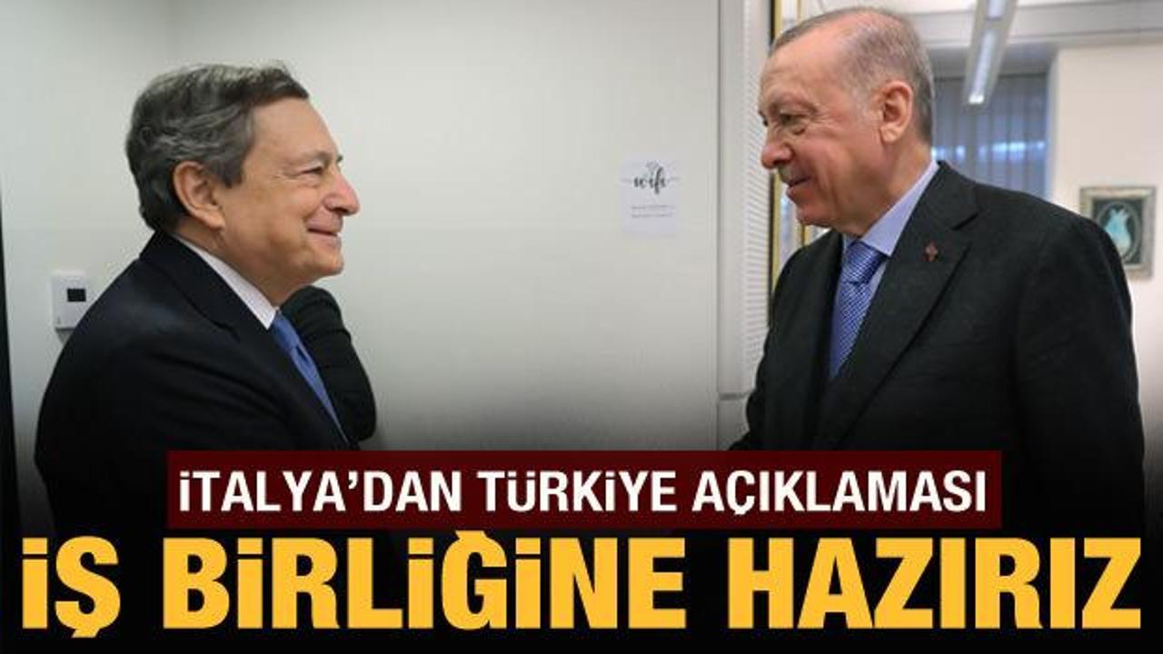 İtalya Başbakanı Draghi: Türkiye ile iş birliği yapmaya hazırız