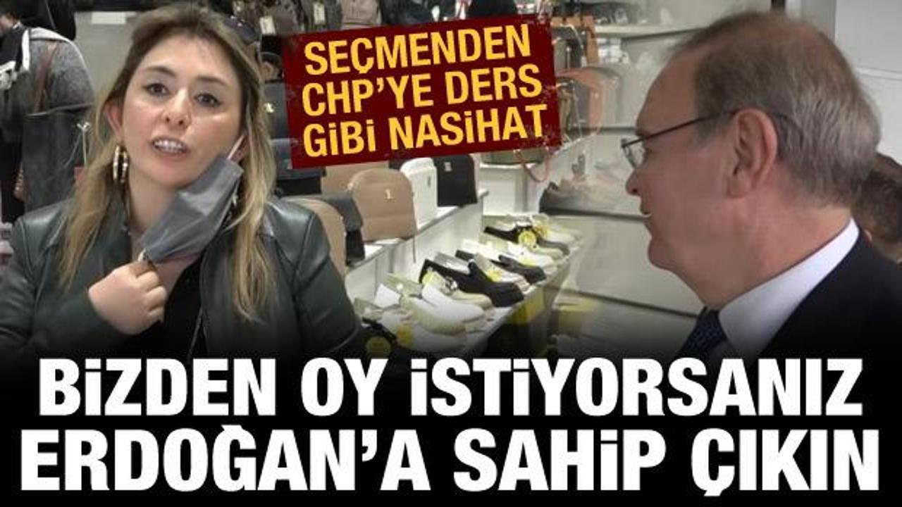 Vatandaştan CHP'li &Ouml;ztrak'a tepki: Bizden oy almak istiyorsanız Erdoğan'a sahip &ccedil;ıkın
