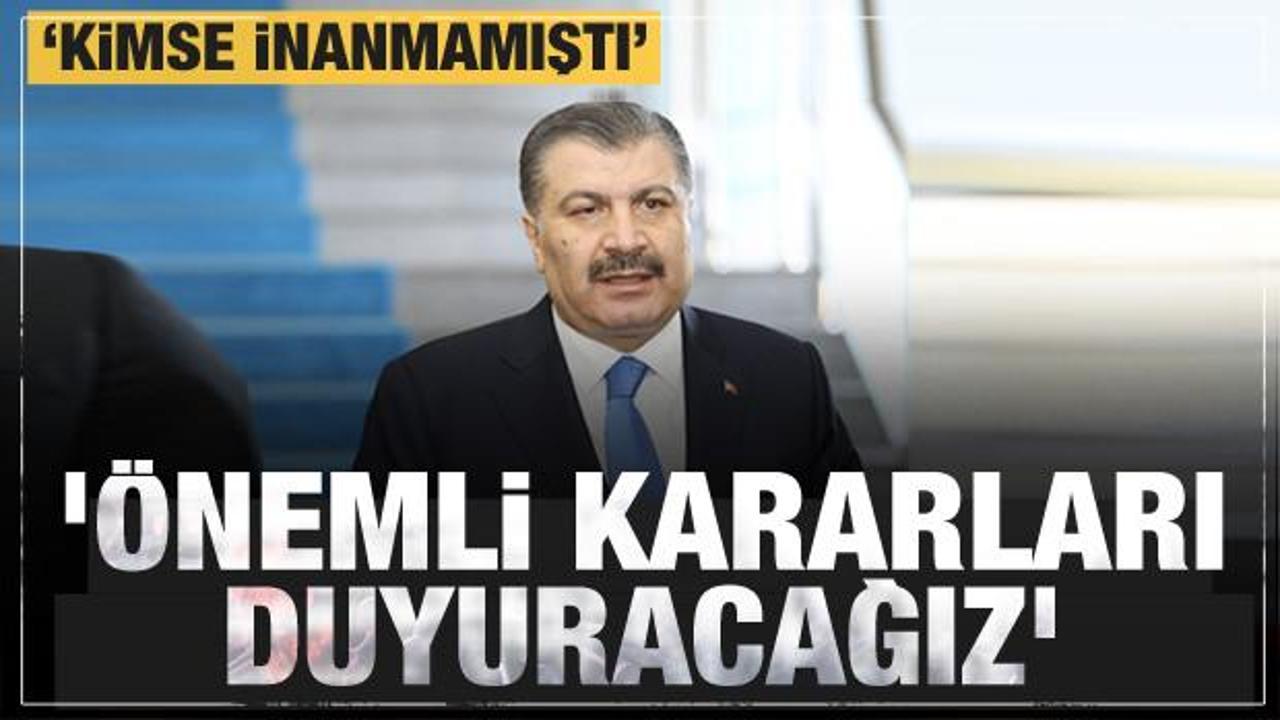 Bakan Koca maske konusunda &ouml;nemli kararların alınacağını duyurdu