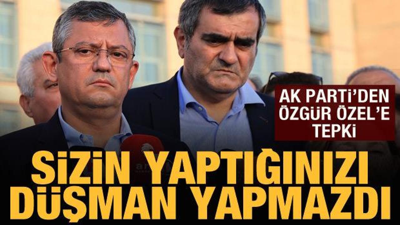 AK Parti'den CHP'li Özgür Özel'e sert tepki: Hiç kimse Cumhurbaşkanımızı tehdit edemez!