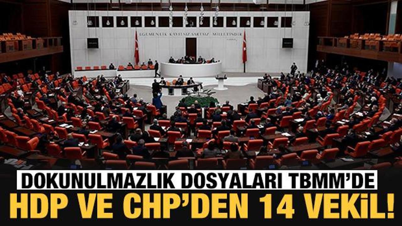 Dokunulmazlık dosyaları TBMM'de! CHP ve HDP'den 14 milletvekili var