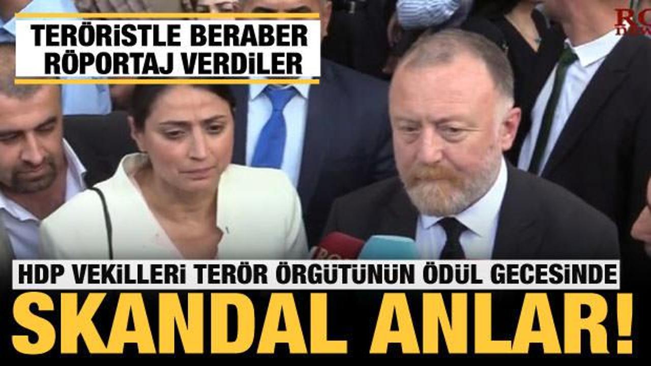 HDP Milletvekilleri terör örgütünün ödül gecesine katıldı!