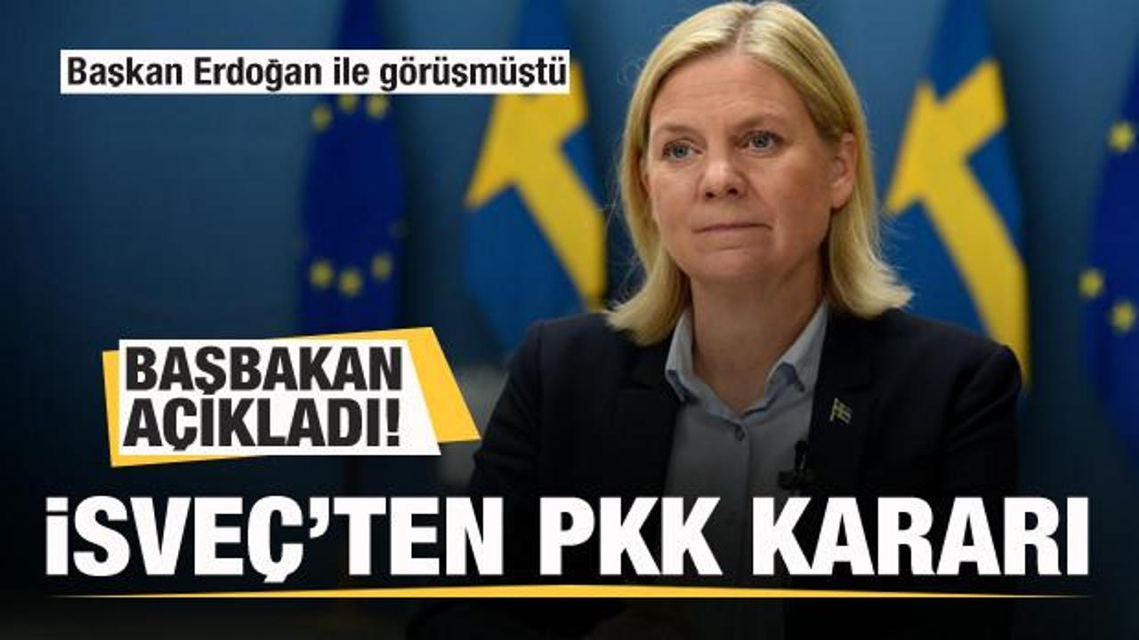 İsve&ccedil;'ten PKK kararı! Başbakan Magdalena Andersson a&ccedil;ıkladı!