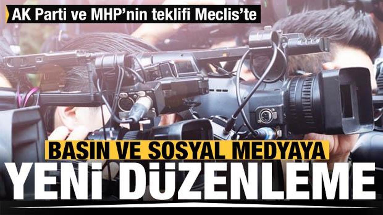 AK Parti ve MHP'nin Basın ve Sosyal Medya teklifi TBMM'de