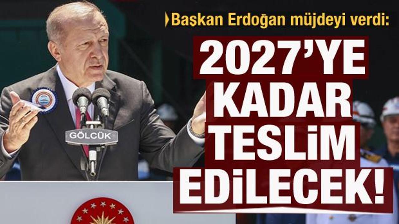 Başkan Erdoğan m&uuml;jdeyi verdi: 6 adet milli denizaltı donanmaya teslim edilecek
