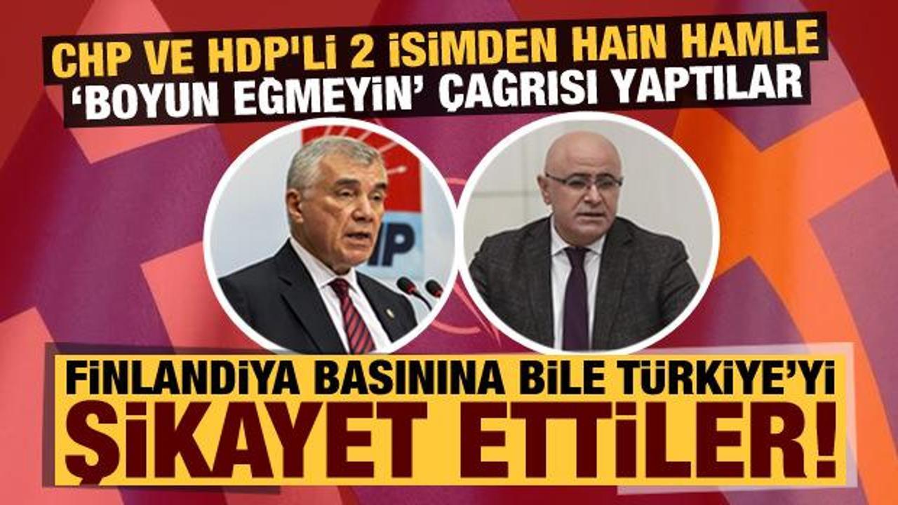 CHP ve HDP'li 2 isimden hain hamle: Finlandiya basınına konuştular, akıllara zarar sözler