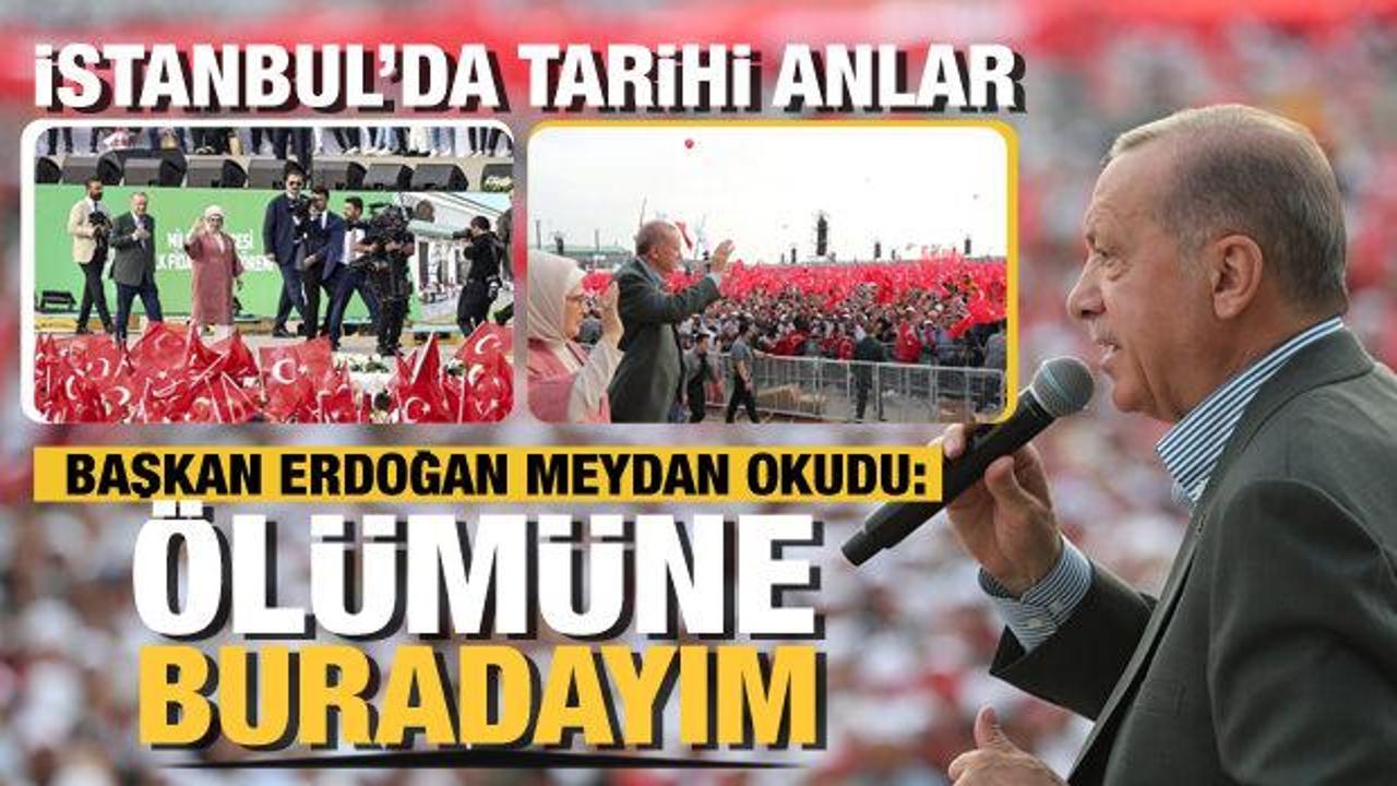 Başkan Erdoğan "Ka&ccedil;acak" iftirasına meydan okudu... "İşte Atak&ouml;y'de, &ouml;l&uuml;m&uuml;ne buradayım"