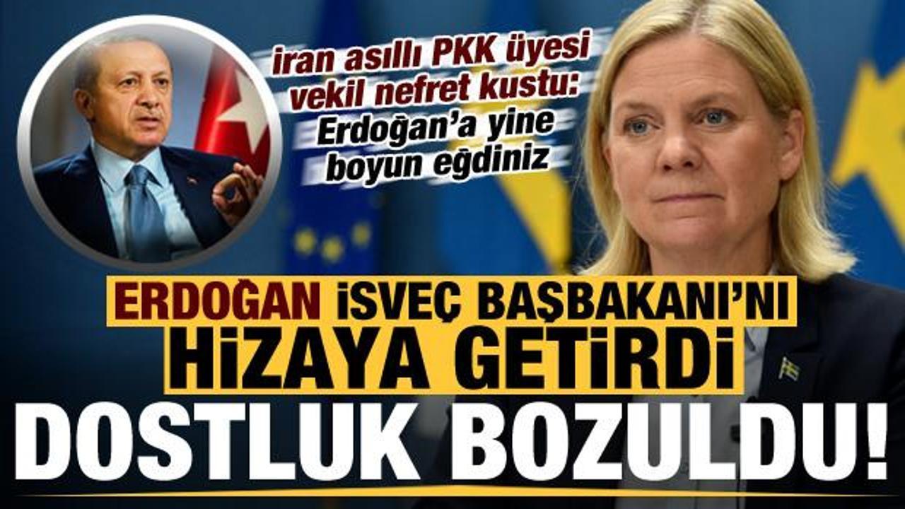 Erdoğan, İsveç Başbakanı Andersson'u hizaya getirdi, PKK'lı vekiller çılgına döndü!