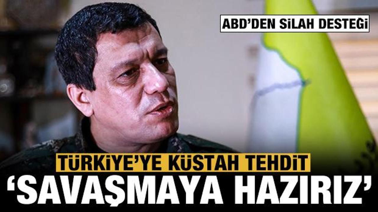 Teröristbaşı Mazlum Kobani'den küstah tehdit: Türkiye ile savaşmak için hazırız
