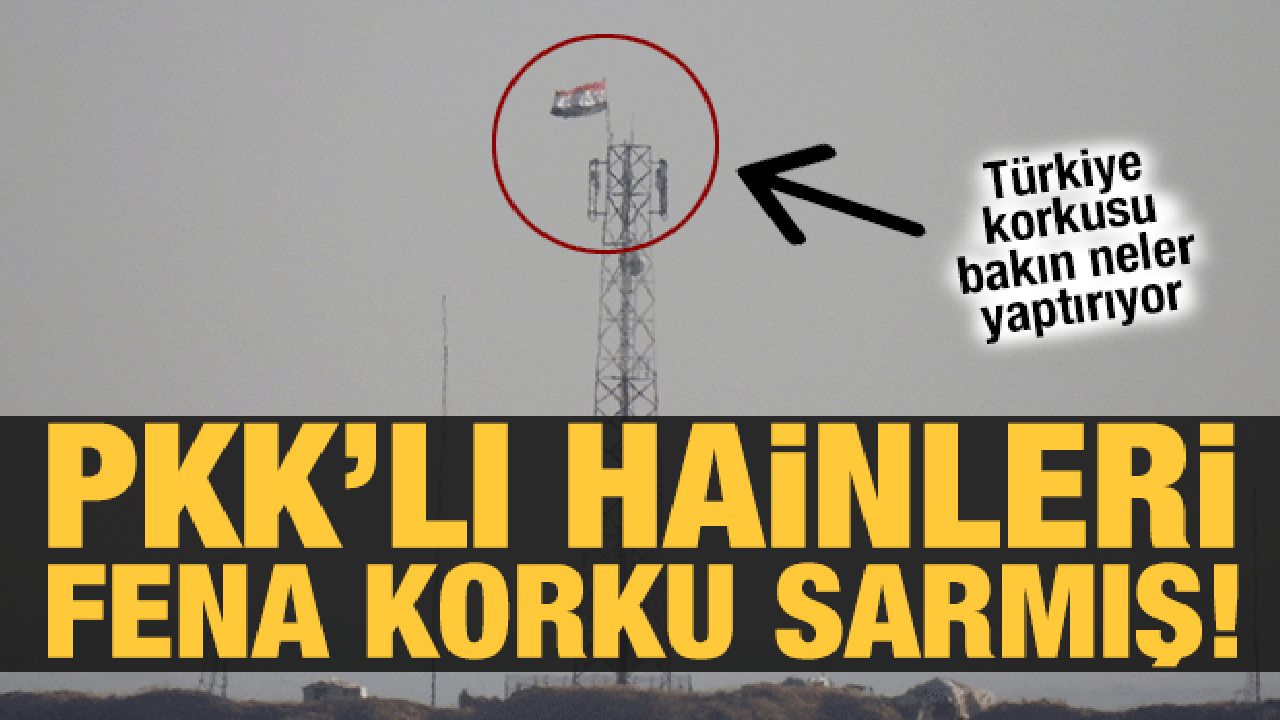 YPG/PKK Tel Rıfat'ta kendini rejim bayrağıyla kamufle etmeye &ccedil;alışıyor