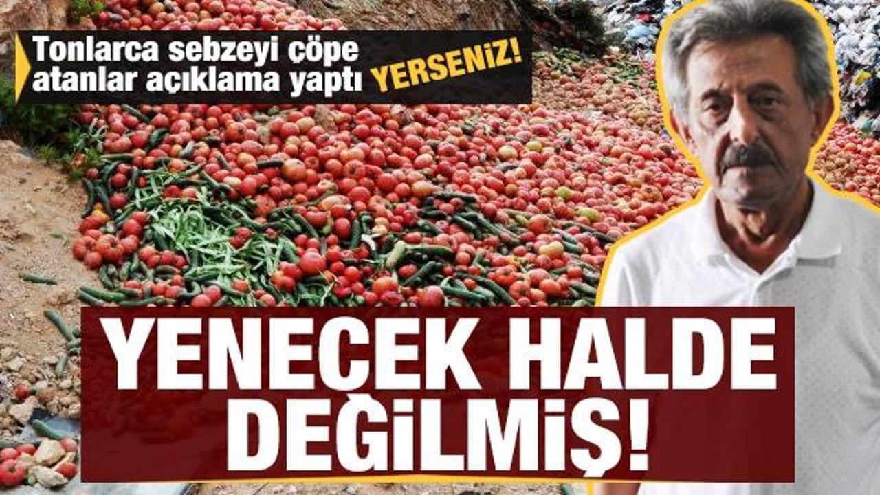 Antalya’da çöpe dökülen sebzelerle ilgili açıklama: Sofraya uygun değilmiş!