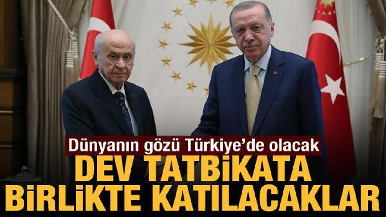 Cumhurbaşkanı Erdoğan ile Bah&ccedil;eli birlikte EFES-2022 Tatbikatı'na katılacak