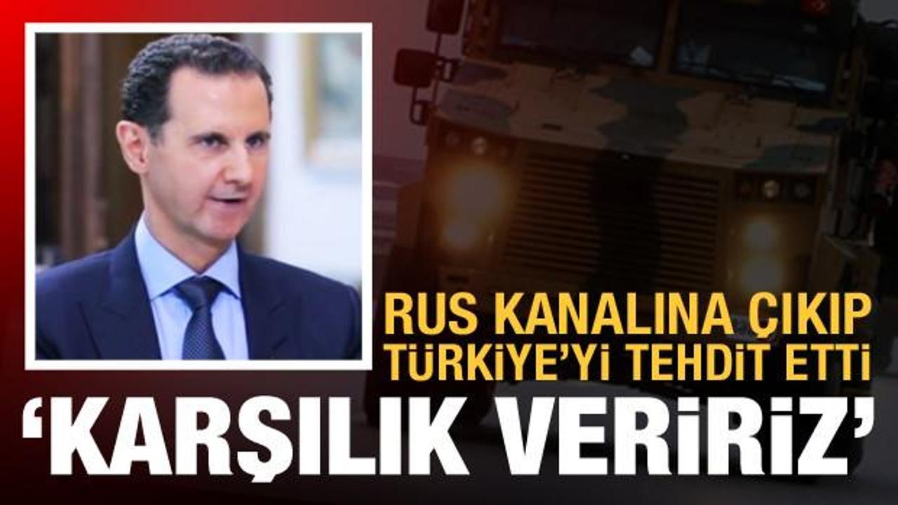 RT'ye konuşan Esad'dan Türkiye'ye operasyon tehdidi