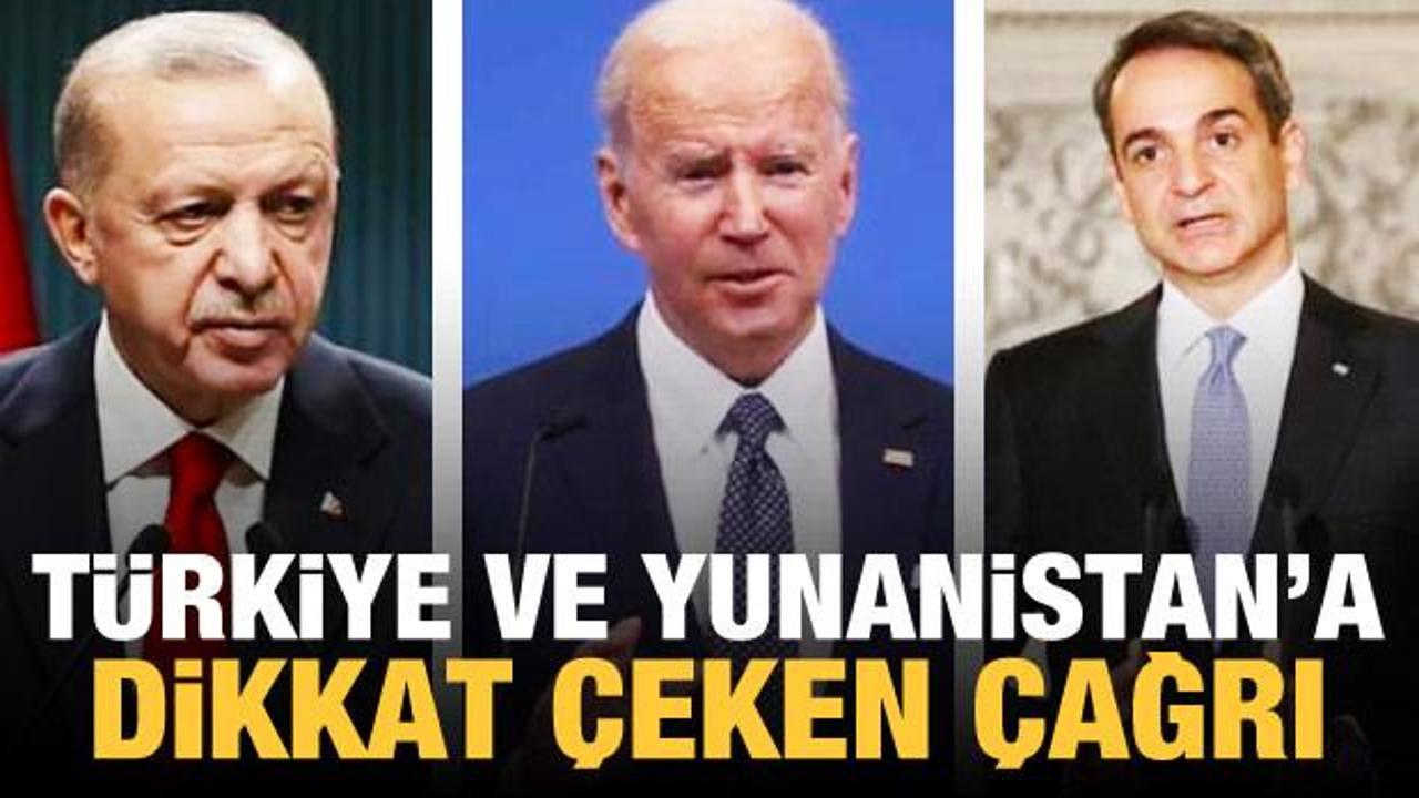ABD'den Türkiye ve Yunanistan'a dikkat çeken çağrı