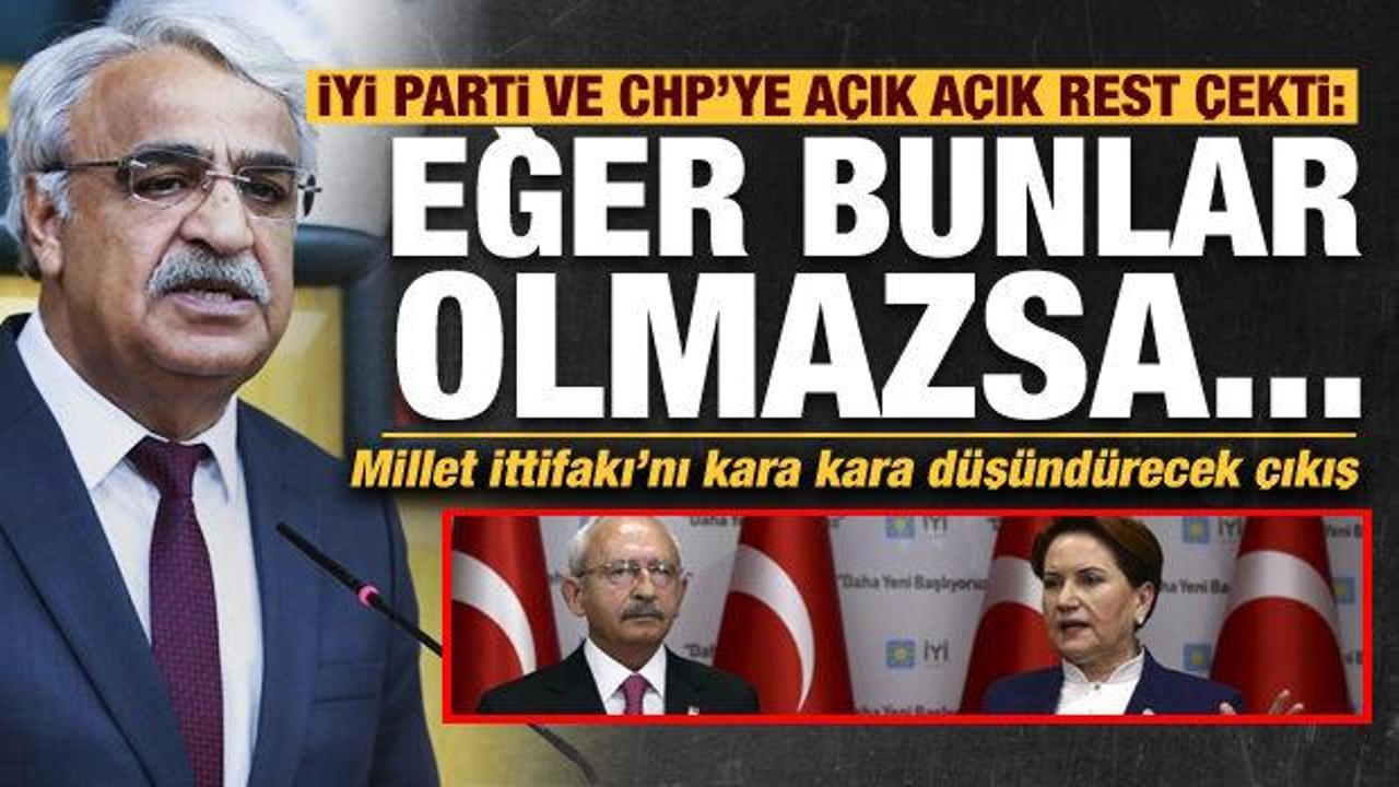 HDP'den İYİ Parti ve CHP'ye mesaj! Sancar açık açık söyledi: Eğer bunlar olmazsa...