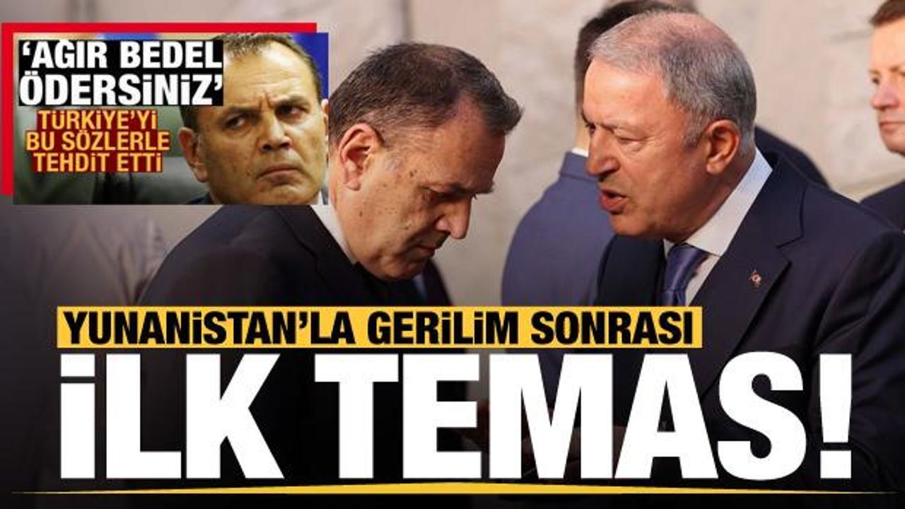 Son Dakika: Bakan Akar, Yunan mevkidaşıyla görüştü