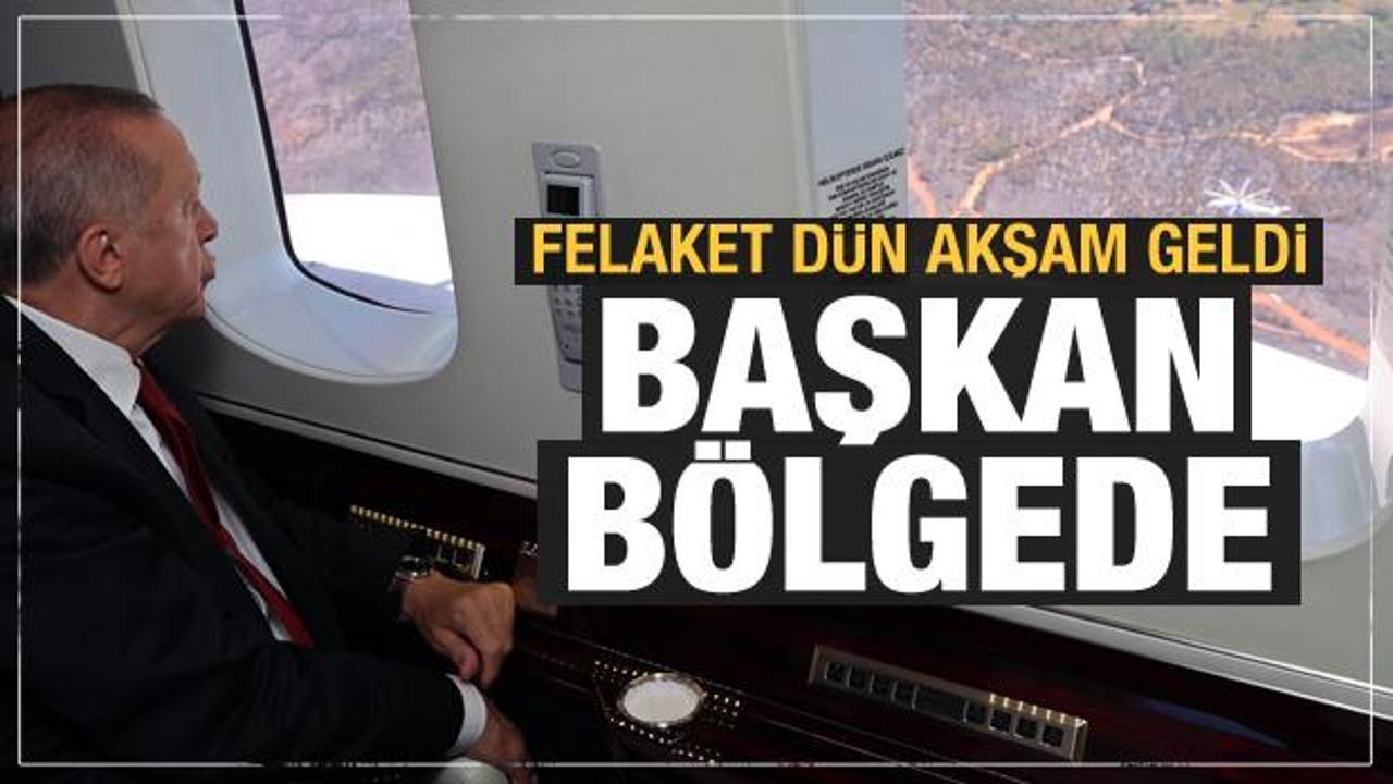Cumhurbaşkanı Erdoğan Marmaris'teki yangın bölgesinde
