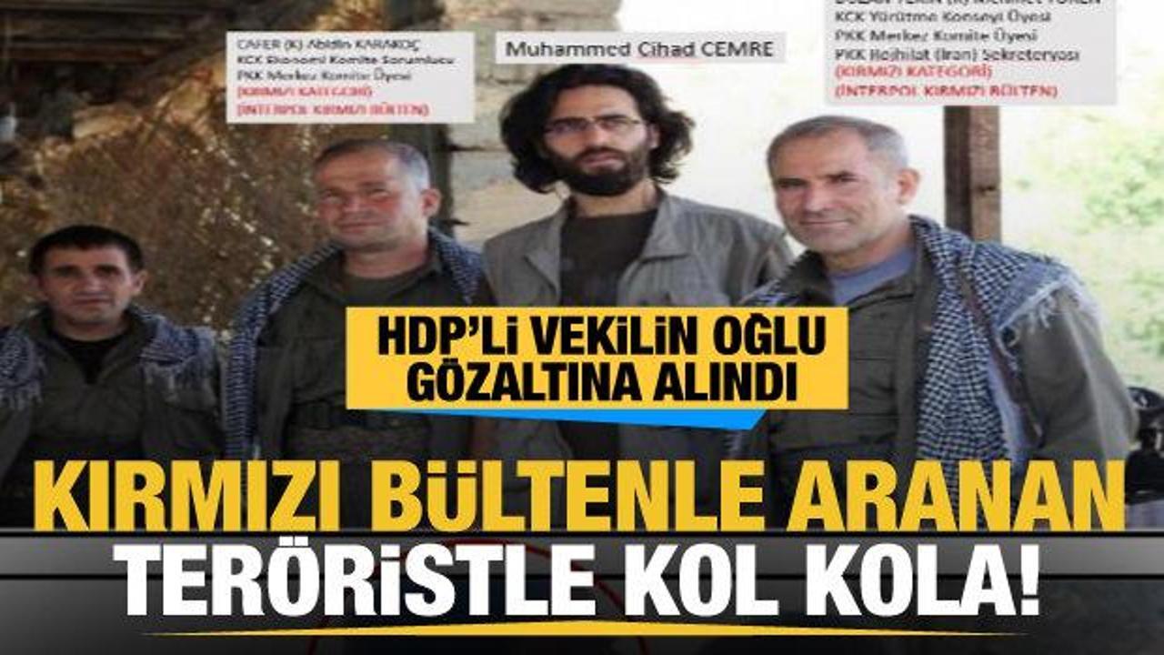 HDP'li vekil Hüda Kaya'nın oğlu gözaltında! PKK'lılarla çekilmiş fotoğrafları ortaya çıktı