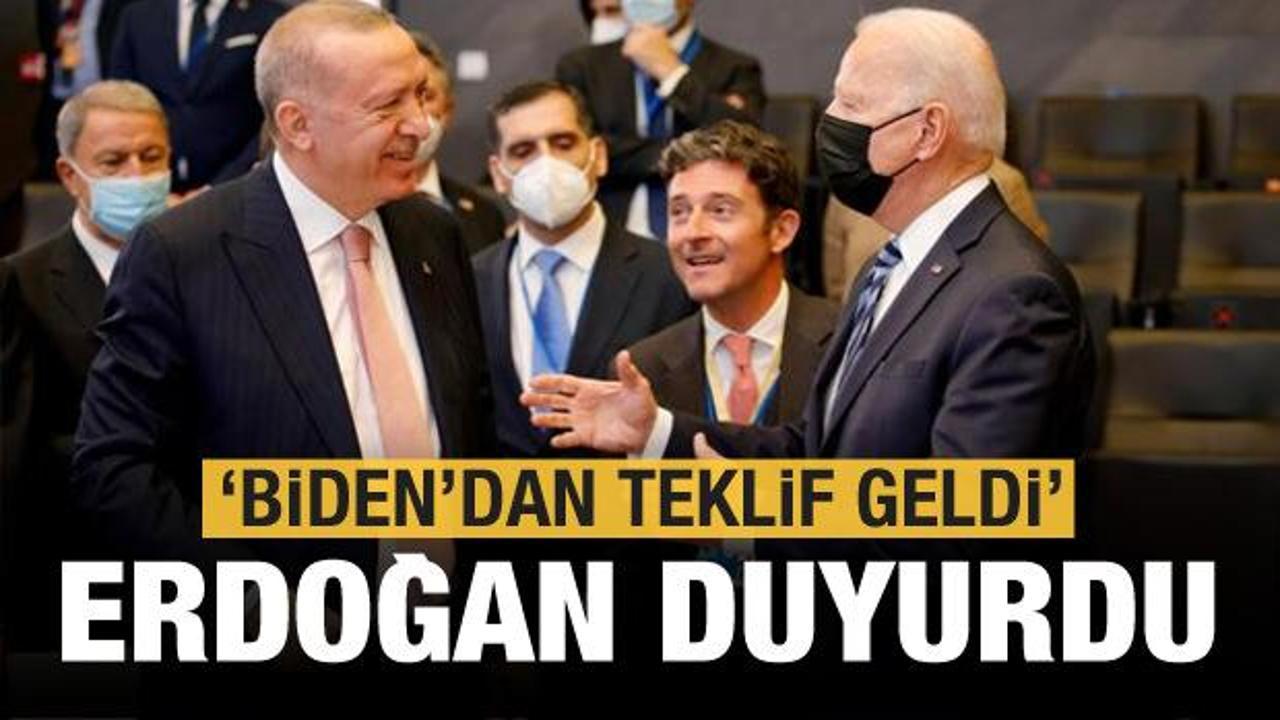 Cumhurbaşkanı Erdoğan duyurdu: Biden'dan teklif geldi