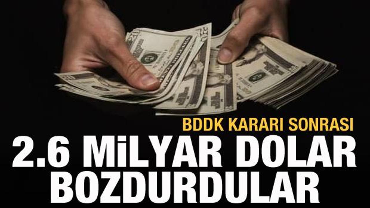 BDDK kararı sonrası 2.6 milyar dolar bozdurdular