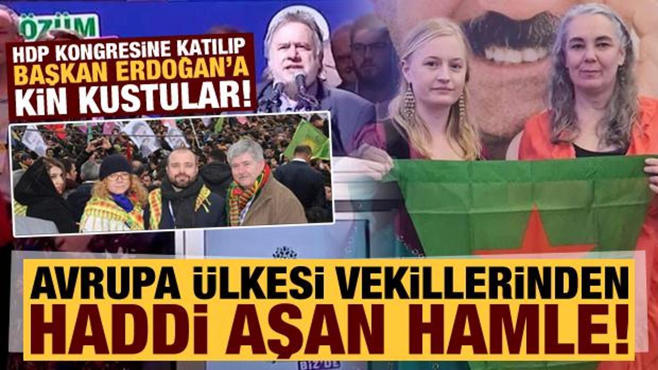 Danimarkalı vekiller HDP kongresine katılıp Erdoğan'a hakaretler savurdu!
