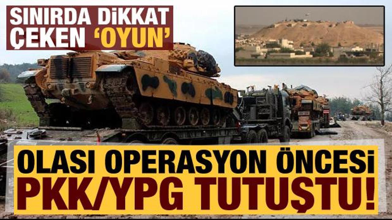 PKK/YPG’li teröristler Ayn El Arap'a rejim bayrağı astı