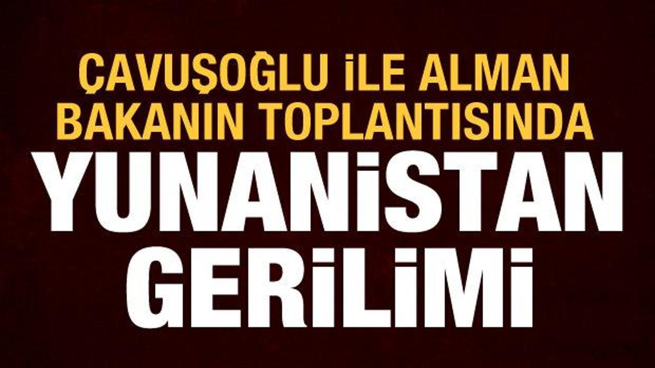 &Ccedil;avuşoğlu ile Alman Bakanın toplantısında Yunanistan gerilimi: Yalana inanmayın!