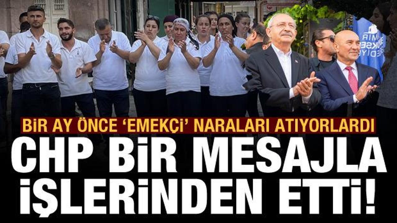 Tek mesajla işinden edilen İzmir BB &ccedil;alışanlarından protesto