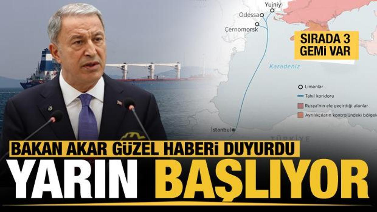 Bakan Akar'dan son dakika tahıl sevkiyatı a&ccedil;ıklaması: 3 gemi daha yola &ccedil;ıkıyor