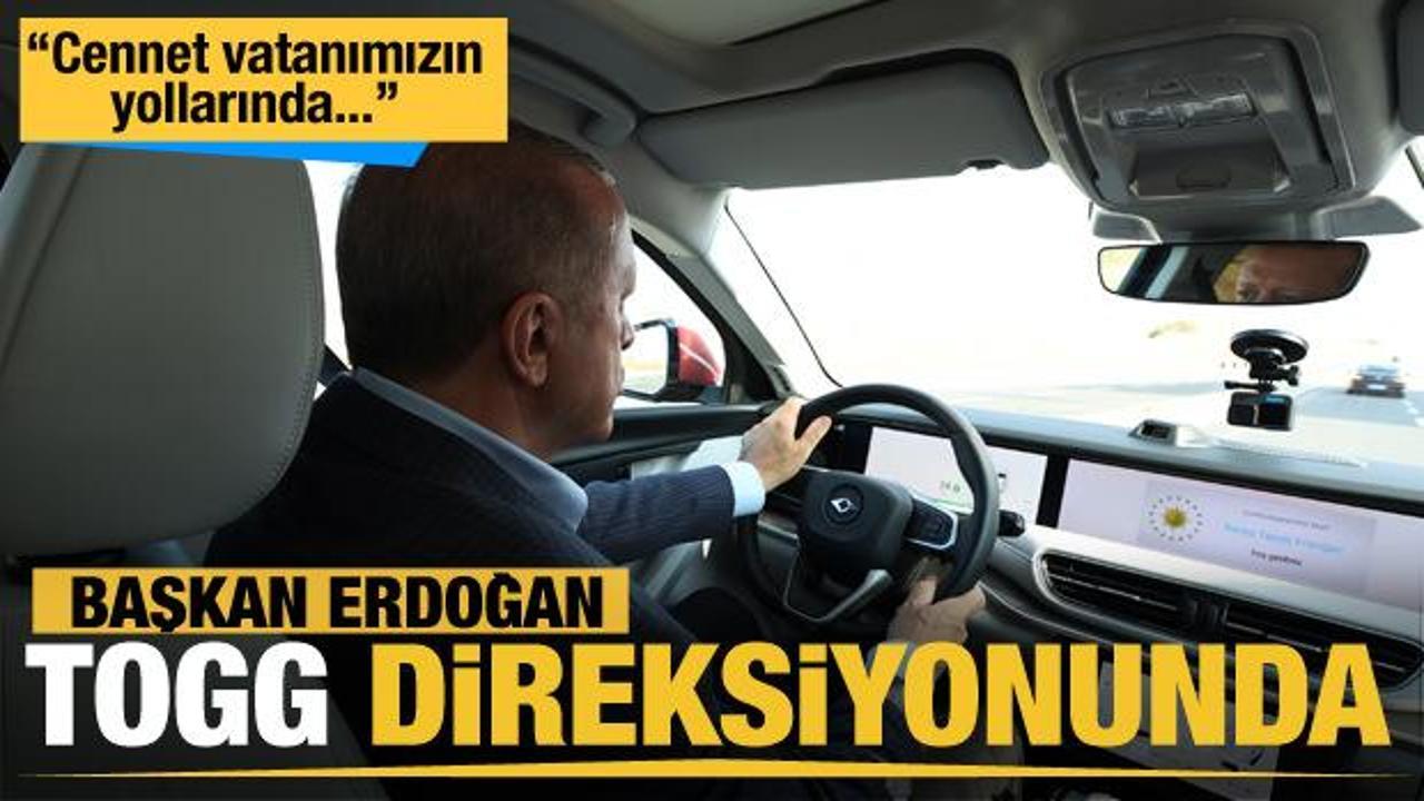 Cumhurbaşkanı Erdoğan Bilişim Vadisi'nde TOGG'u test etti