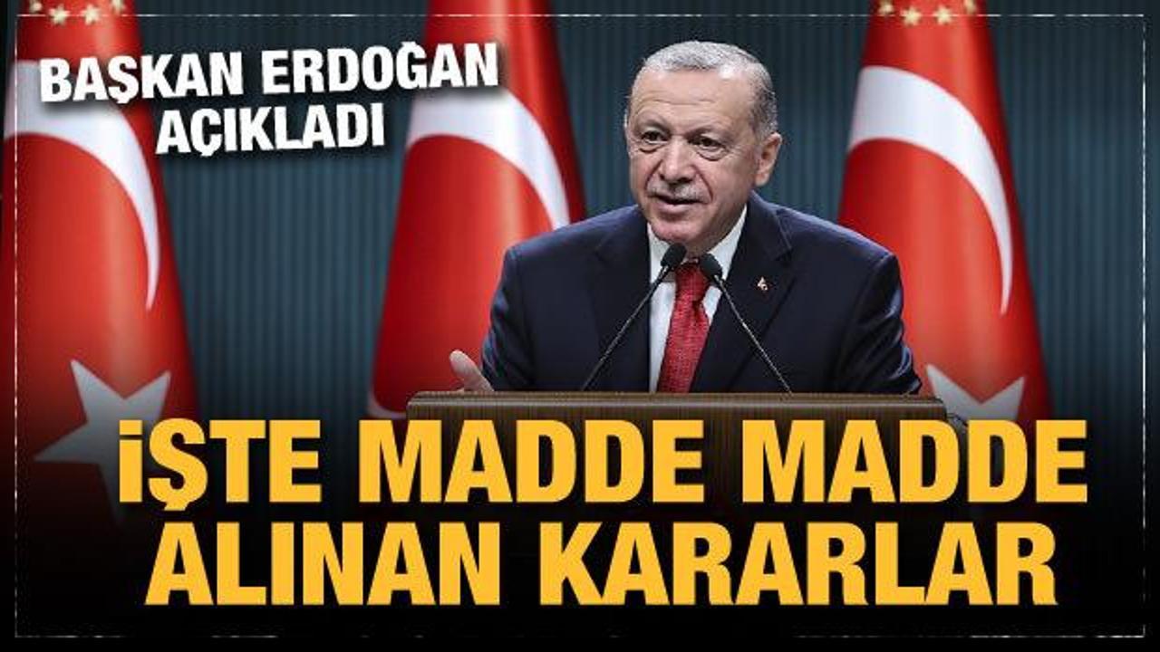 Son Dakika... Başkan Erdoğan'dan Kabine Toplantısı sonrası &ouml;nemli a&ccedil;ıklamalar
