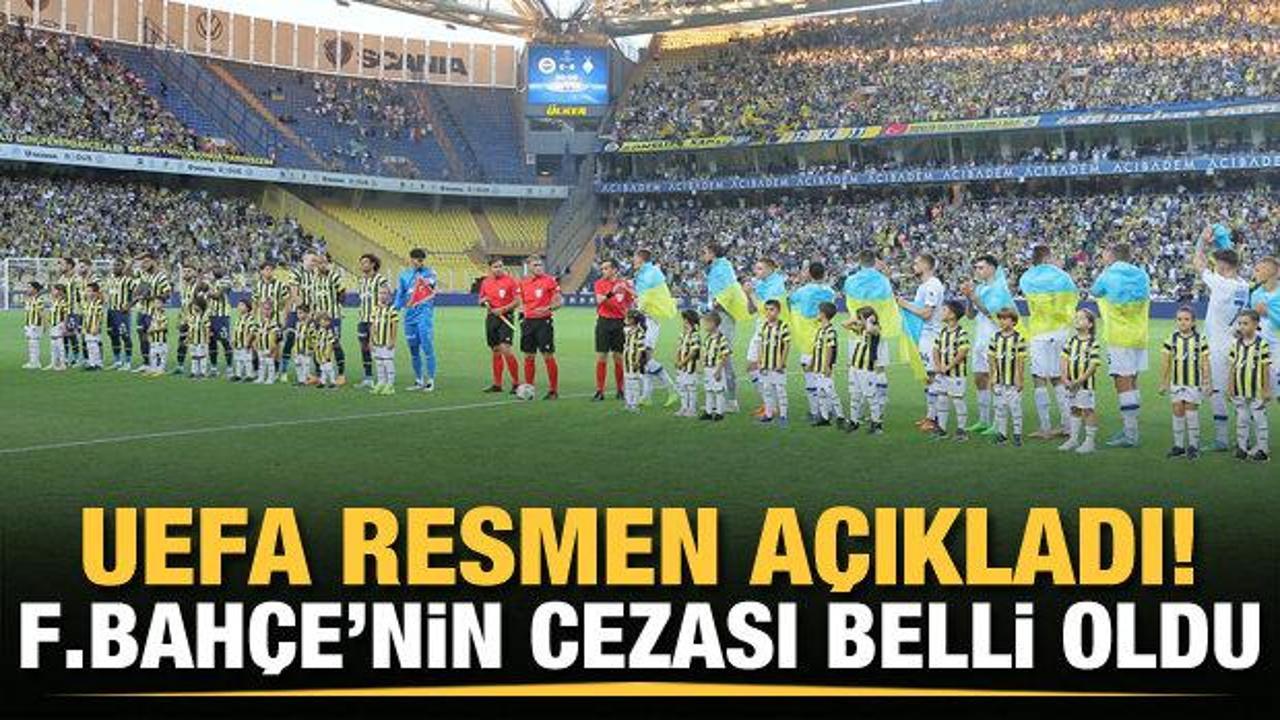 UEFA Fenerbahçe'ye verdiği cezayı açıkladı!