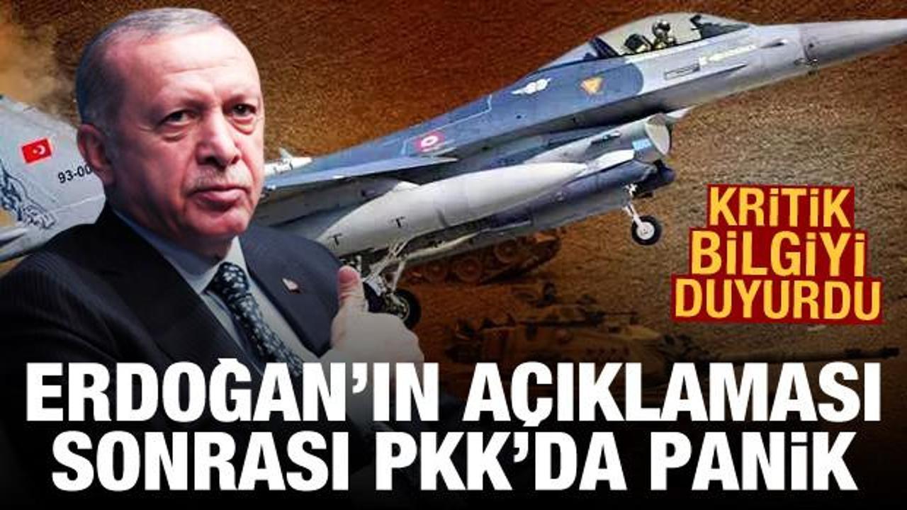 Erdoğan'ın açıklaması sonrası PKK'da panik: Kritik bilgiyi duyurdu