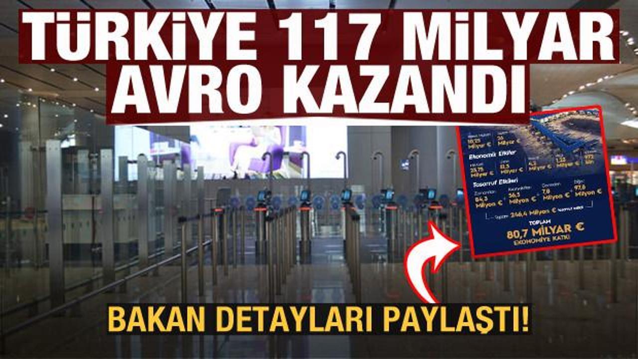 İstanbul Havalimanı, T&uuml;rkiye'ye 117 milyar avro kazandırdı