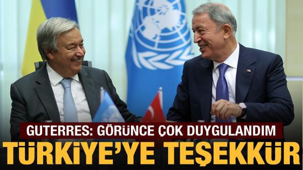 Bakan Akar ile BM Genel Sekreteri Guterres'ten ortak açıklama