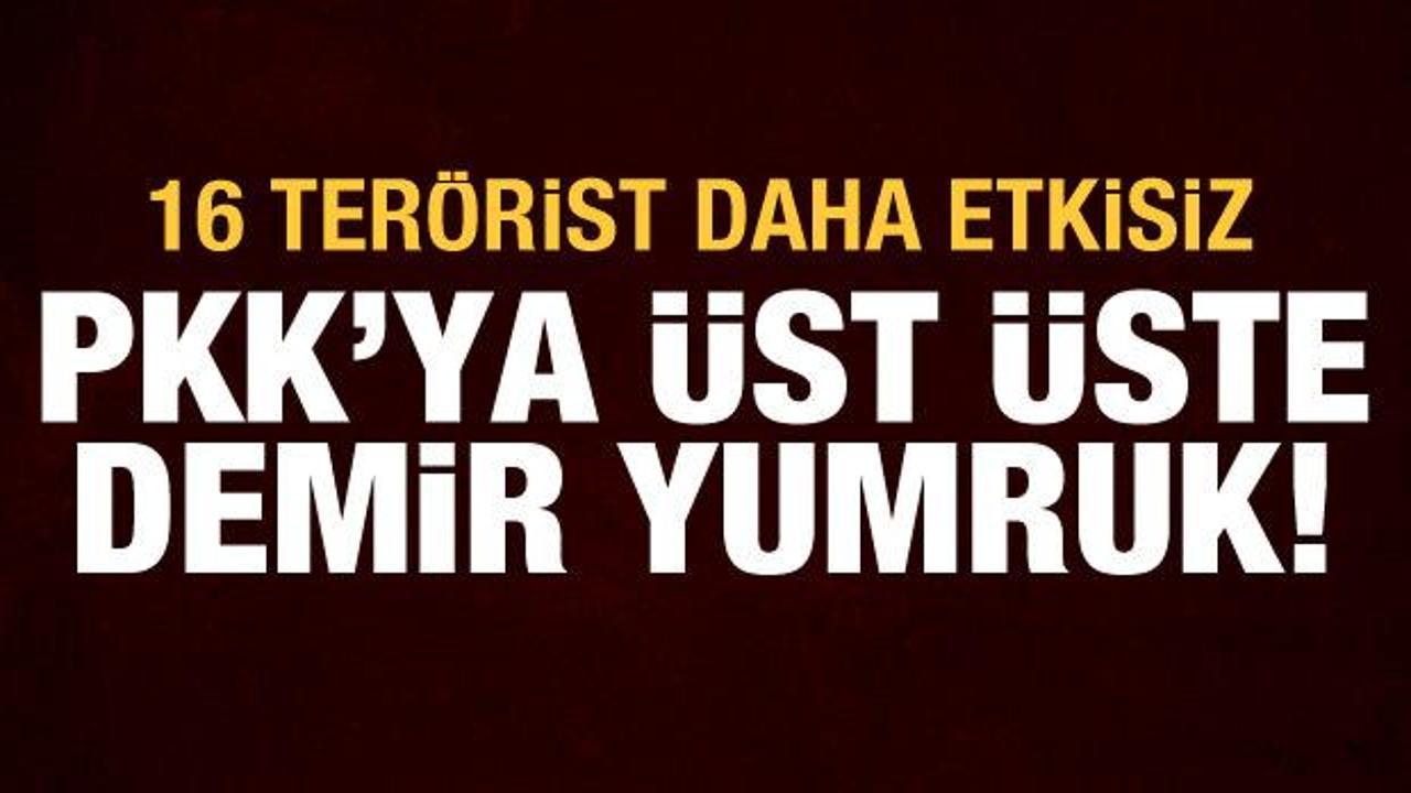 Barış Pınarı ve Fırat Kalkanı bölgelerinde 16 terörist etkisiz hale getirildi
