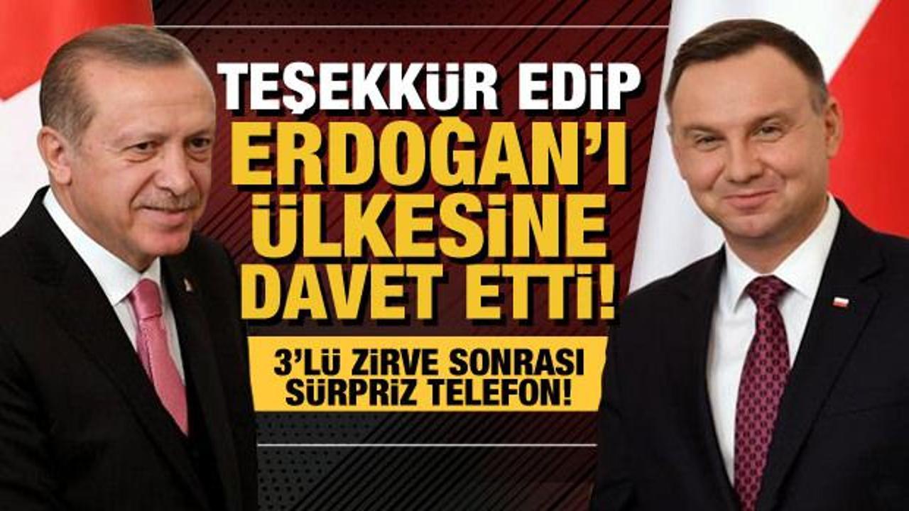 Son dakika... Polonya Cumhurbaşkanı Duda'dan Başkan Erdoğan'a teşekkür