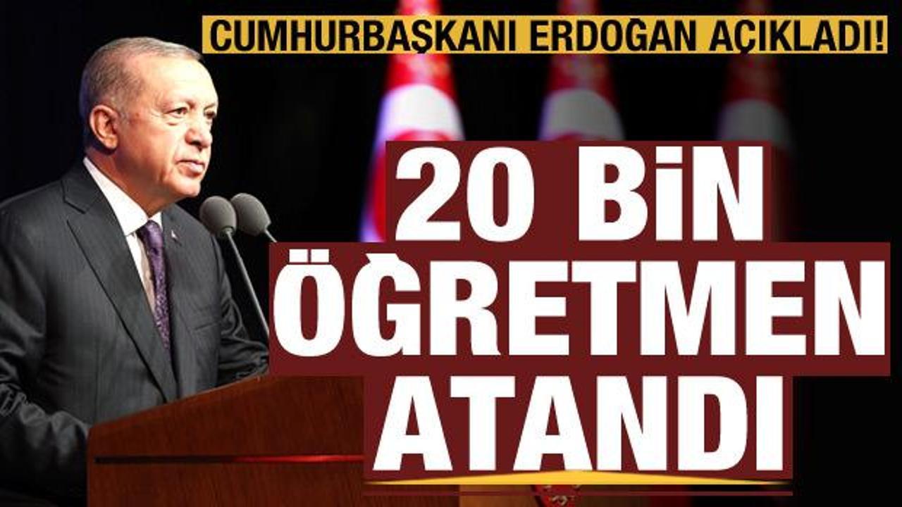 Cumhurbaşkanı Erdoğan, 20 bin öğretmen atama töreninde konuştu
