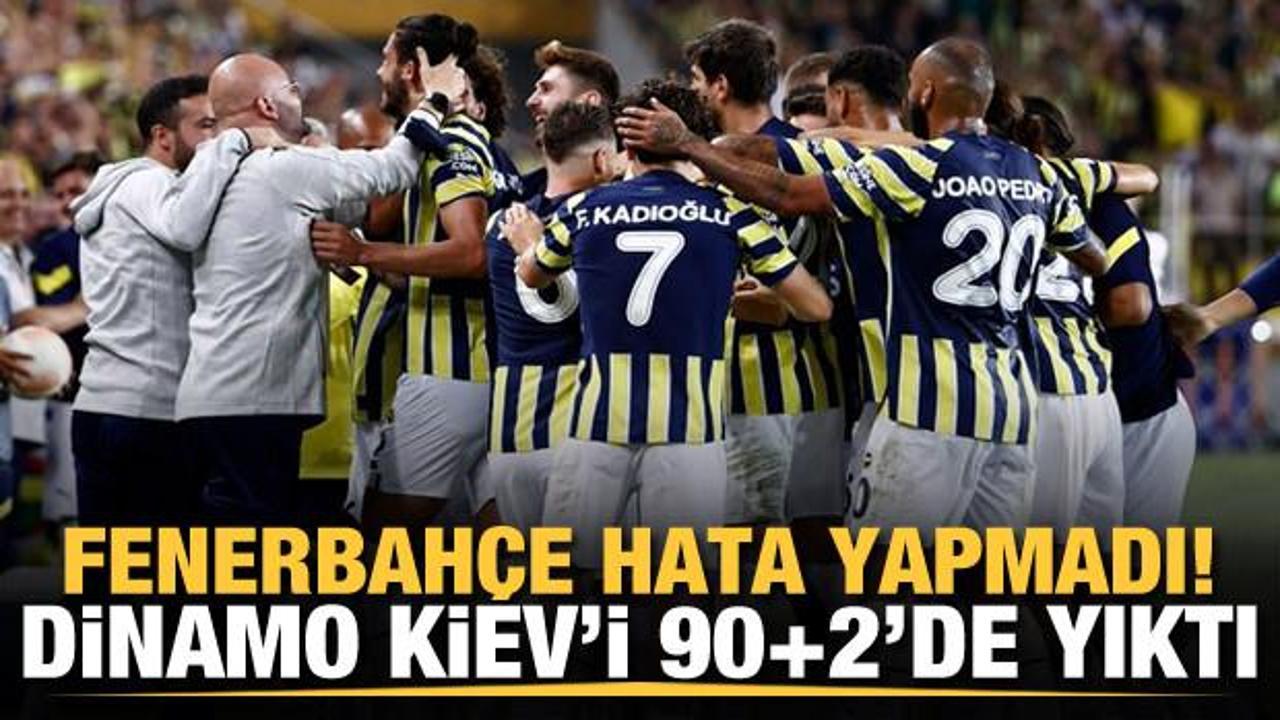 Fenerbahçe 3 puanı 90+2'de aldı