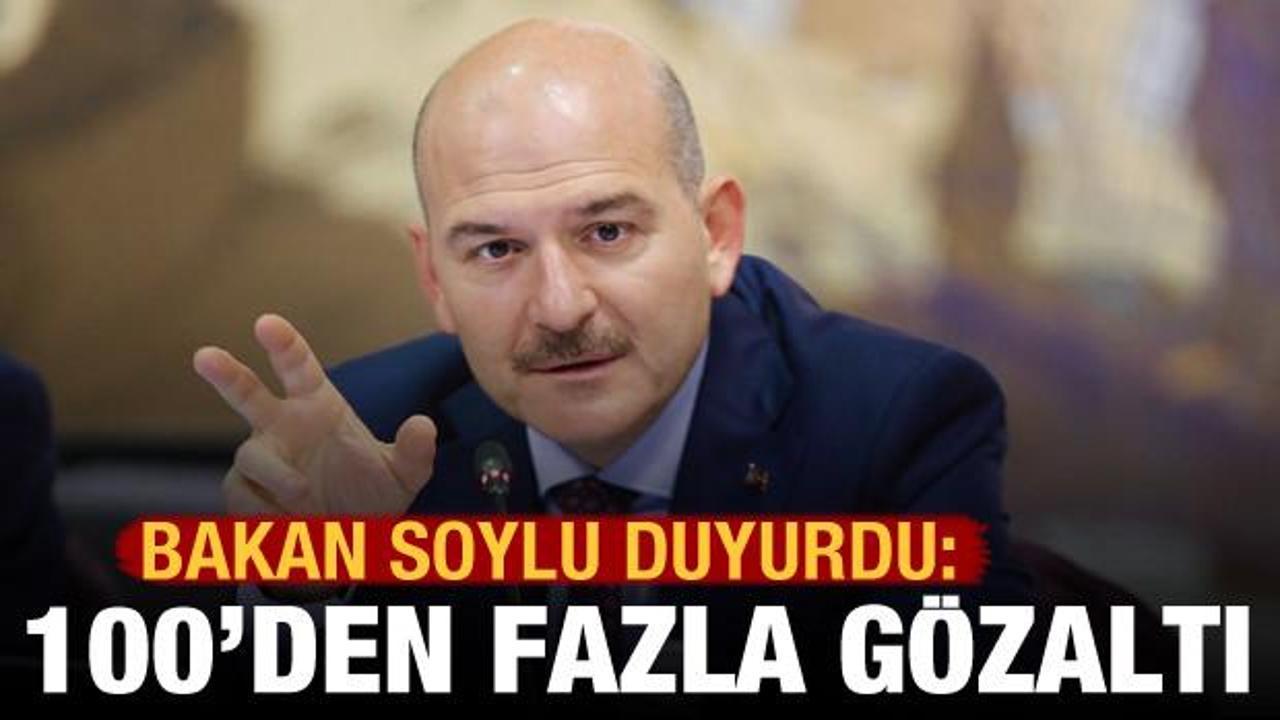 Bakan Soylu dev operasyonu duyurdu: 132 kişi g&ouml;zaltına alındı