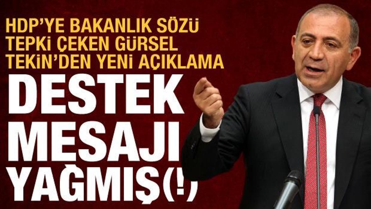 "HDP'ye bakanlık verilebilir" sözleri tepki çekmişti: Gürsel Tekin'den yeni açıklama