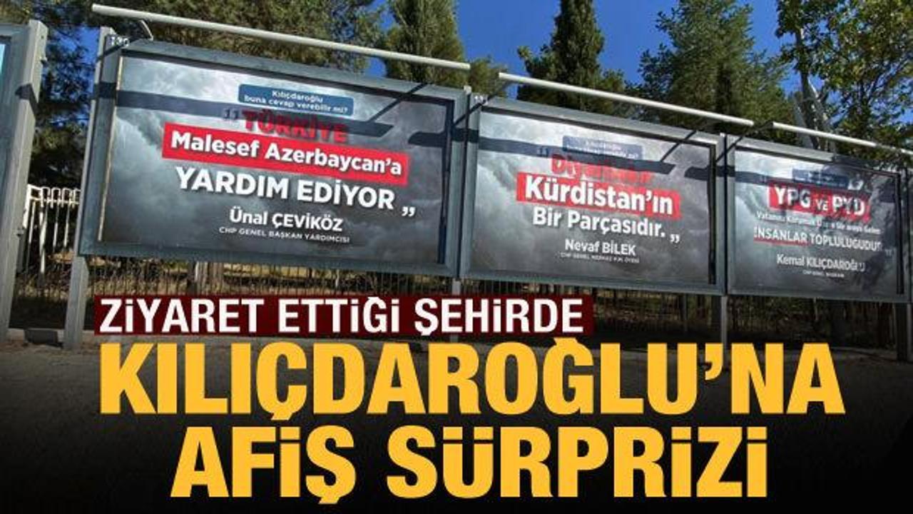 Kılıçdaroğlu'na Elazığ'da afiş sürprizi! Skandalları unutulmadı