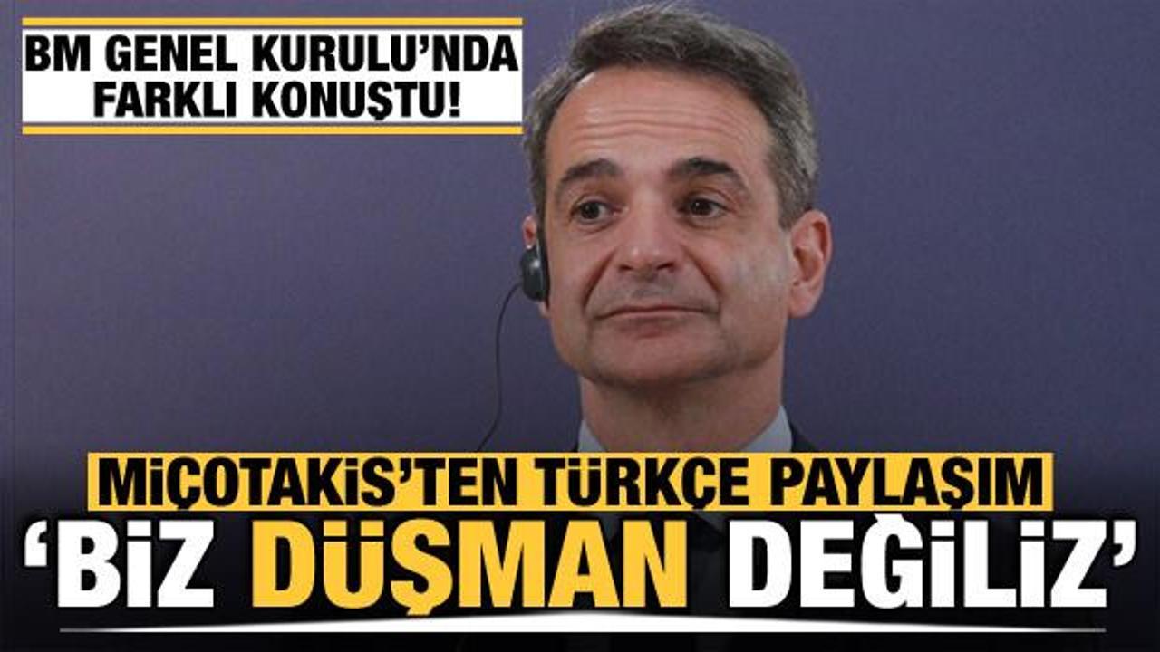 Mi&ccedil;otakis'ten iki &uuml;lke ilişkilerine dair T&uuml;rk&ccedil;e paylaşım: Biz d&uuml;şman değiliz