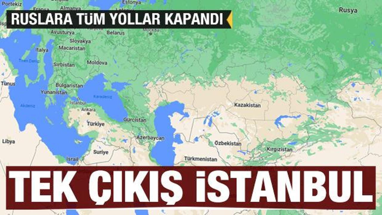Ruslara karayolu kapandı: Tek &ccedil;ıkış İstanbul