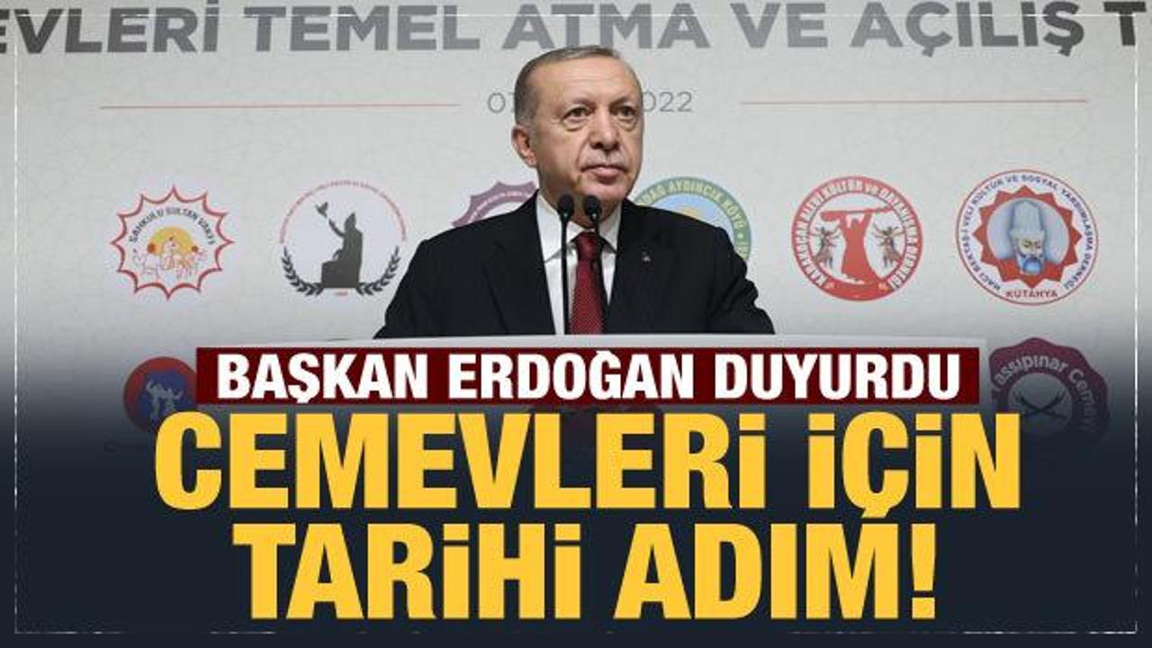 Cumhurbaşkanı Erdoğan: Alevi-Bektaşi Kültür ve Cemevi Başkanlığı kuruyoruz!