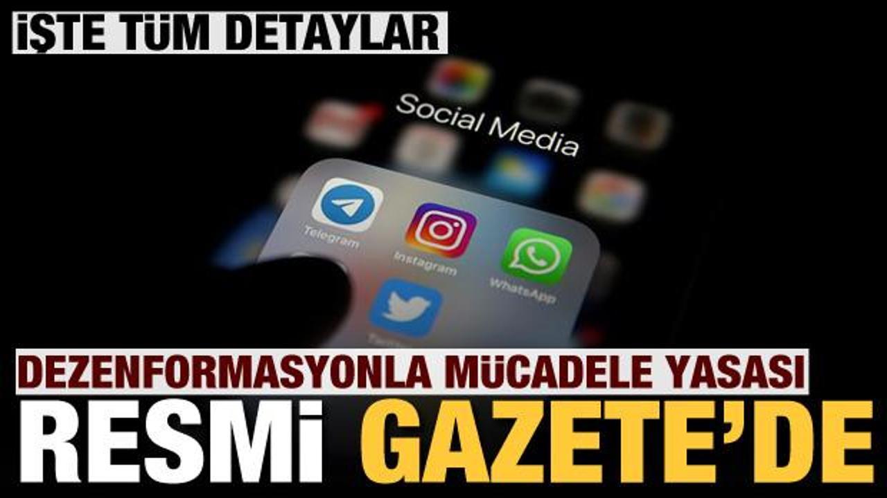 Sosyal medya d&uuml;zenlemesi Resmi Gazete&rsquo;de!